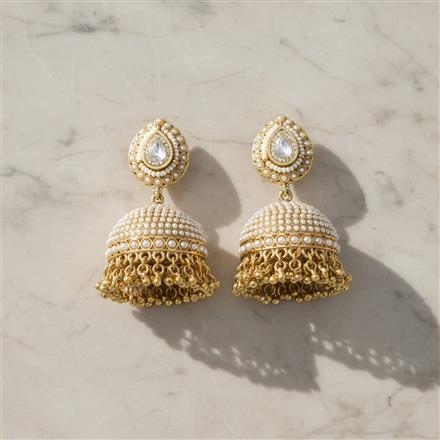 Antique Jhumki With Matte Gold Plating