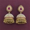 Antique Jhumki With Matte Gold Plating