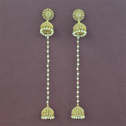 Antique Kashmiri Jhumki With Gold Plating