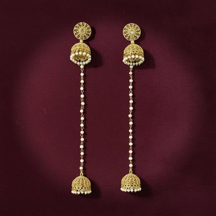 Antique Kashmiri Jhumki With Gold Plating