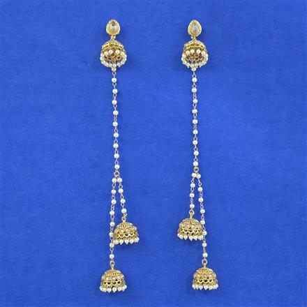 Antique Kashmiri Jhumki With Gold Plating