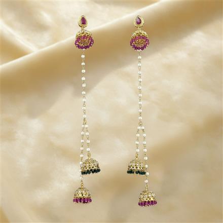 Antique Kashmiri Jhumki With Gold Plating