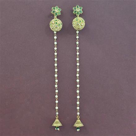 Antique Kashmiri Jhumki With Gold Plating
