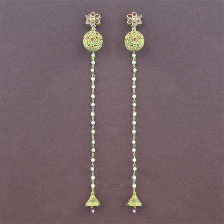 Antique Kashmiri Jhumki With Gold Plating