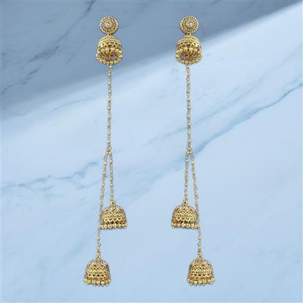 Antique Kashmiri Jhumki With Gold Plating