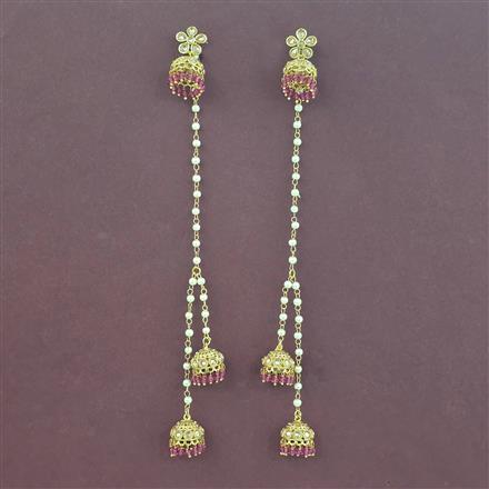 Antique Kashmiri Jhumki With Gold Plating