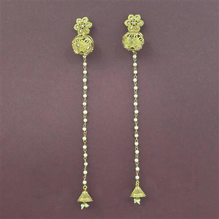 Antique Kashmiri Jhumki With Gold Plating