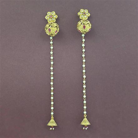 Antique Kashmiri Jhumki With Gold Plating