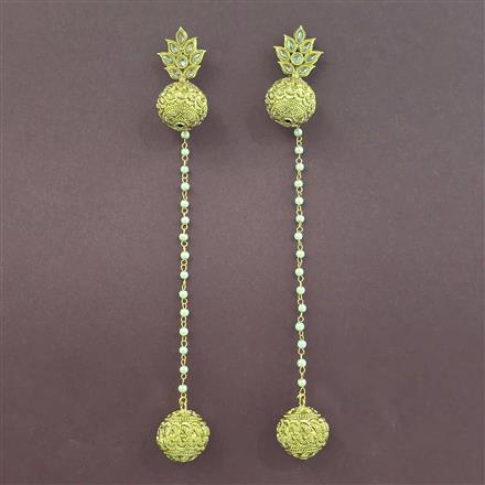 Antique Kashmiri Jhumki With Gold Plating
