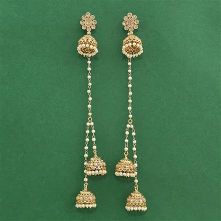 Antique Kashmiri Jhumki With Gold Plating