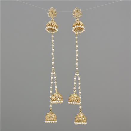 Antique Kashmiri Jhumki With Gold Plating