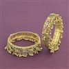 Antique Openable Bangles With Matte Gold Plating