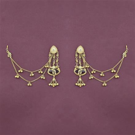 Antique Meenakari Earring With Matte Gold Plating