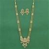 Antique Long Necklace Set Set With Gold Plating