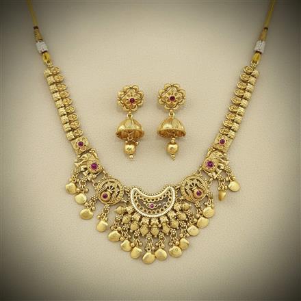 Antique Classic Necklace Set Set With Gold Plating