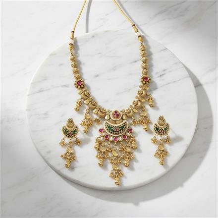 Antique Classic Necklace Set With Gold Plating