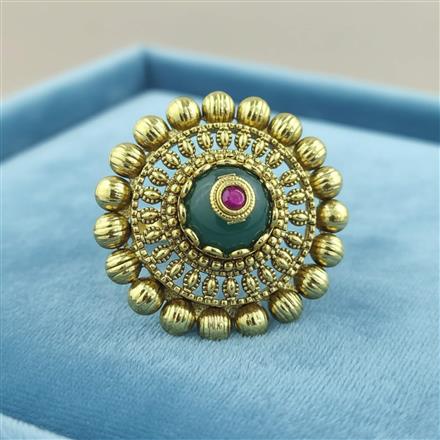 Antique Adjustable Ring With Gold Plating
