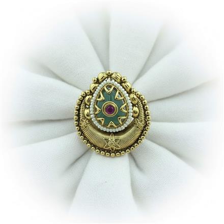 Antique Adjustable Ring With Gold Plating