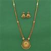Antique South Indian Pendant Set With Matte Gold Plating