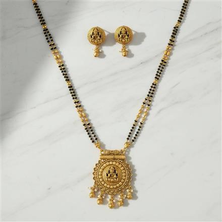 Antique Temple Mangalsutra With Matte Gold Plating