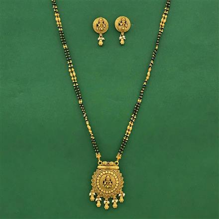 Antique Temple Mangalsutra With Matte Gold Plating