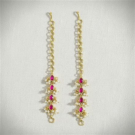 Antique Moti Ear Chain With Gold Plating