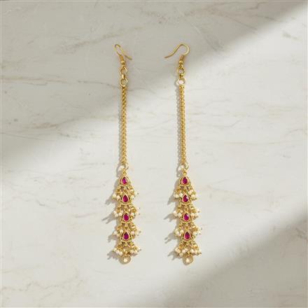 Antique Moti Ear Chain With Gold Plating