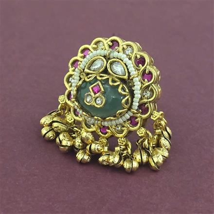 Antique Adjustable Ring With Gold Plating