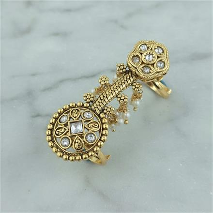 Antique Adjustable Ring With Gold Plating