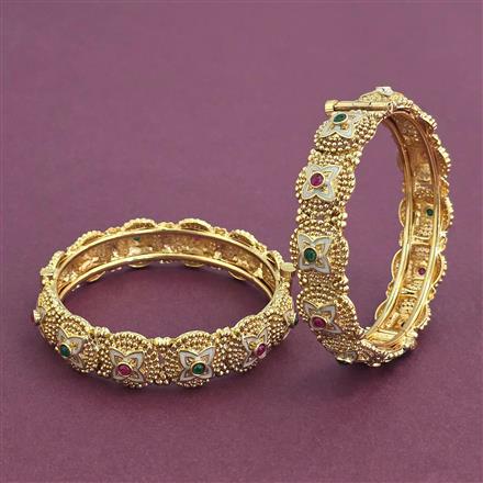 Antique Openable Bangles With Gold Plating
