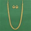 Antique Long Necklace Set Set With Gold Plating