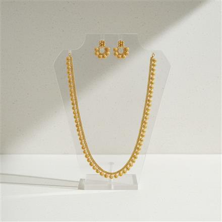 Antique Long Necklace Set Set With Gold Plating