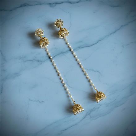 Antique Kashmiri Jhumki With Gold Plating