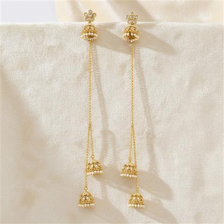 Antique Kashmiri Jhumki With Gold Plating