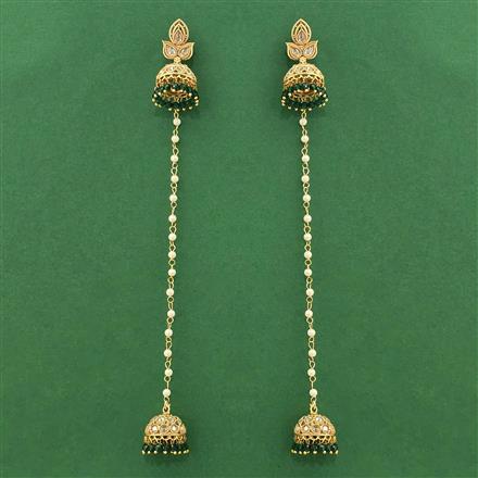 Antique Kashmiri Jhumki With Gold Plating
