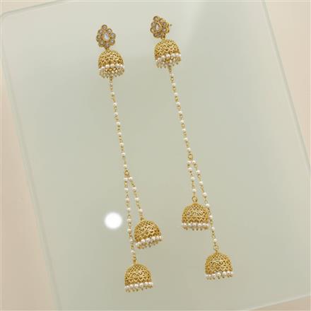 Antique Kashmiri Jhumki With Gold Plating