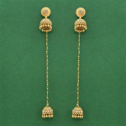 Antique Kashmiri Jhumki With Gold Plating