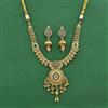 Antique Classic Necklace Set Set With Matte Gold Plating