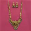 Antique South Indian Necklace Set With Matte Gold Plating