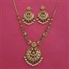 Antique South Indian Necklace Set With Matte Gold Plating