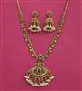 Antique Moti Necklace Set With Matte Gold Plating