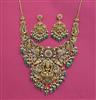 Antique South Indian Necklace Set With Matte Gold Plating