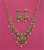 Antique Temple Necklace Set With Matte Gold Plating