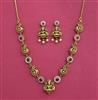 Antique South Indian Necklace Set With Matte Gold Plating