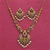 Antique South Indian Necklace Set With Matte Gold Plating