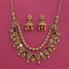Antique Classic Necklace Set With Matte Gold Plating