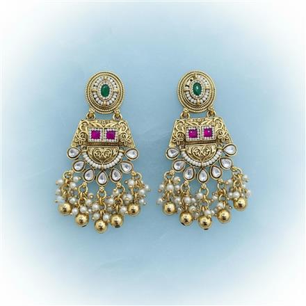 Antique Moti Earring With Gold Plating