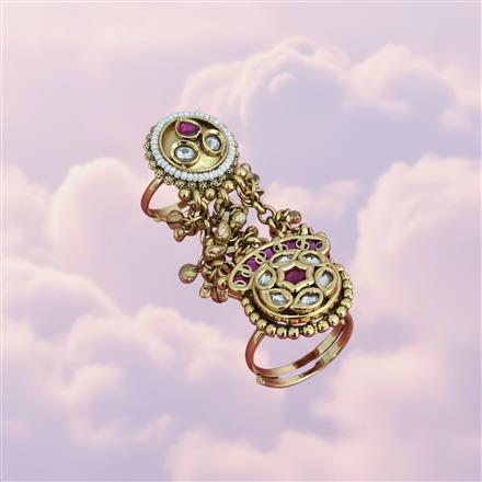 Antique Adjustable Ring With Gold Plating