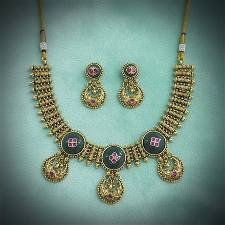 Antique Classic Necklace Set With Gold Plating