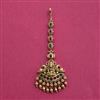 Antique Temple Tikka With Matte Gold Plating